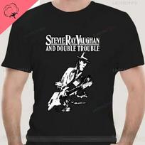 Vyras Moteris Marškinėliai Stevie Ray Vaughan Gitara Bliuzas Rokas SRV Unisex Apvalus Kaklas Madingi Grafiniai Marškinėliai Vyrams Gatvės Apranga#Spalva(1) S juoda