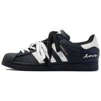 Adidas Originals Superstar 2 Moon Mail, White Lover Cushioning Low top Skateboard Shoes Unisex White JI0079(TeamK-) 39⅓ black