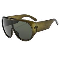 Vintage Luxury Brand Fashion Big Frame Women Sunglasses Black Square Pilot Shades UV400 Cool Men One Piece Sun Glasses black