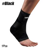 Adjustable Ankle Brace Compression Sleeve For Plantar Fasciitis Foot Support Sports Sock Elastic Comfort XL black