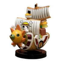 One Piece 7cm Ship Anime Figure Luffy Model Super Adorable Mini Boat THOUSANDSUNNY Going Merry Assembled Action Figure Toy Fans Gift beige