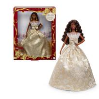Barbie Holiday Barbie Wavy Hair Signature Black Doll House for Ages Gold JBH96 Dress-Up & 6+ gray