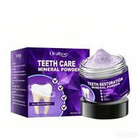 Oralhoe purple mineral dental cleansing powder gentle surface cleansing, long-lasting fresh breath, care for tooth enamel, daily care powder 50g blue
