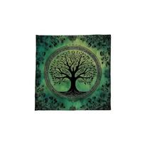 Tarots Tablecloth Altars Cloth Big Tree Pattern Astrology Tablecloth Divinations Card Cloth Tapestry Wall Decoration A 50x50cm