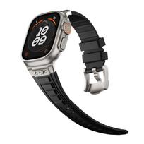 Silicone Sports Strap for Apple Watch Ultra 2/1 49mm Series 9 8 7 45mm 44mm Rubber Band for IWatch 6 5 4 3 Se 44mm 42mm Bracelet 42mm Series 3 2 1