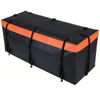 Galinis bagažo dėžė 146x61x51 cm Oranžinė Juoda PVC Atspari vandeniui Sulankstoma Saugykla
