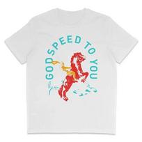 Bob Dylan God Speed To You Organic T-Shirt Folk Country Acoustic L white