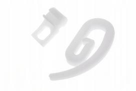 French safety pin and AS slider with eyelet for ceiling curtain rod 100 pcs White