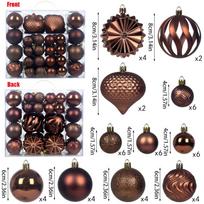 48PCS 4/6/8cm Christmas Tree Balls Solid Color Xmas Ornament Ball Christmas Ball Set  Party