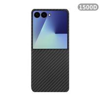 For Samsung Galaxy Z Flip7 Carbon Case Aramid Fiber Kevlar Fabric Thin Hard Cover Magnetic Black Slim Light Red 600D Premium Carbon Fiber&Galaxy Z Flip7