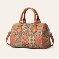 Women's Cork Crossbody Bag Bohemian Top-Handle Bag Vintage Tote Bag Handbag Satchel Purse for Women Lightweight Shoulder Bag With Adjustable Strap one size beige