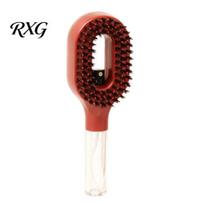 Water Spray Hairbrush Heart Shape Hair Brush, Frizz Control Scalp Massage Brush 55ML Refillable Misting for Dry, Flyaway & Tangled Lightweight Travel F white