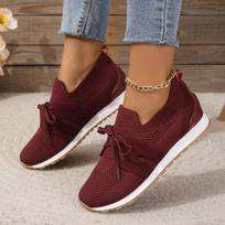 Summer New Large Women's Casual Single Shoes Solid Color Slope Heel Comfortable Breathable Comfortable Women's Shoes 36