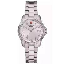 Swiss Alpine Military Leader Ladies Stainless Steel Silver Dial Quartz 7711.1132 100M Women's Watch sidabras