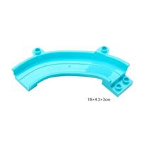 Big Building Blocks Crazy Marble Race Run Slipway Pipeline Ball Compatible Large Bricks Maze Game Children Kids Montessori Toys blue