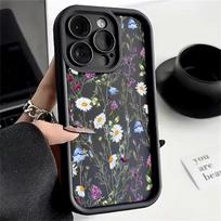 Phone Case For OPPO A6 A5 A3 Pro A5X A6X A3X A78 A79 A58 A57 A77 A98 A52 A72 A92 A96 Luxury Small Flower Leaves Simple TPU Cover A79 5G(A2) gray