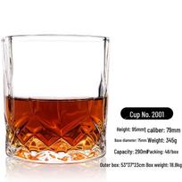 Crystal Glass Whiskey Bar Set with Wooden Decanter & Glasses black