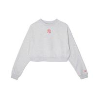 New Era FW25 Sports Series MLB New York Yankees Short Simple Crew Neck Pullover Loose Drop Shoulder Long Sleeve American Sweatshirt 14740750 M white