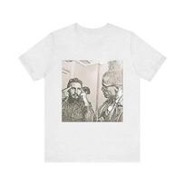Fidel Castro Malcolm X Graphic Print Tee Shirt Short Sleeve Crewneck Unisex NEW M white
