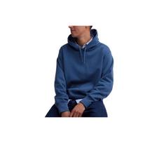 Uniqlo Solid Color Pullover Hooded Sweatshirt With Drawstring Unisex sweatshirts Blue 460323-66 XXL blue