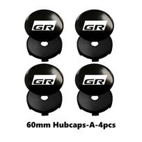4Pcs 56mm/60mm Car Wheel Center Hub Cap Rim Cover For Toyota GR Yaris Corolla Prius Aqua Vios Mirai Hilux Auris CHR FB5 black