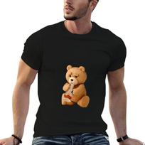 Ted Bear T-Shirt Basic Solid Color Short Sleeve T-Shirt XS