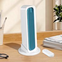 High-Power Silent Tower Fan: Desktop, Wall-Mounted, Portable with Long Battery Life for Office & Home 120mm x 120mm x 354.6mm white