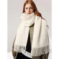 Warm Scarf Women's Autumn and Winter Solid Color Comfortable Scarf Keep Warm Shawl beige