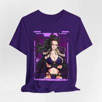Anime Graphic Tee, Sexy Waifu Nico Robin Shirt, Unisex Jersey Top, Anime Fan 4XL black