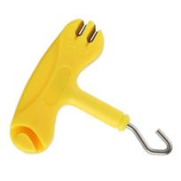 Fishing Knot Puller Fishing Tool Tie Knot Tool Multifunctional Fishing Equipment Fish Line Stripper Fishing Hook Puller yellow