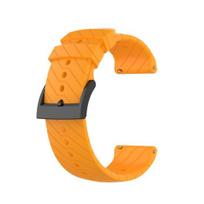 Laikrodžio apyrankė 24 mm ruoželinė minkšta silikoninė apyrankė, skirta Suunto 7/9/9 Baro/D5/Spartan Sport Wrist HR juoda
