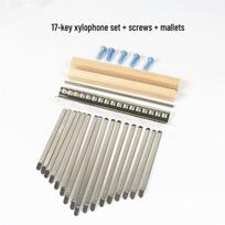 17-Key Kalimba DIY Kit with Accessories and Picks beige