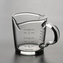 Stiklinis ESPRESSO matavimo puodelis 70ml Karščiui atsparus puodelis Virtuvės Espresso matuoklis Dvigubo uncijos puodelis gray