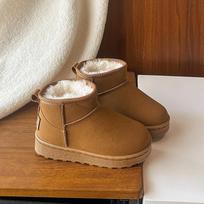 Kids Classic Short Fur Lined Winter Snow Boots 25 ruda