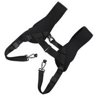 Quick Release Double Shoulder Camera Straps Harness for DSLR SLR Cameras with Safety Tethers and Accessories 1 black