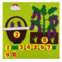 Montessori Kindergarten Math Toys Felt Finger Math Numbers Preschool Counting Manipulatives Juegos Educativos Para Niños pink