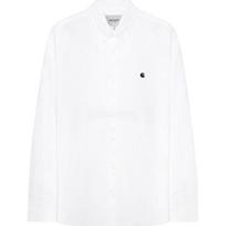 Carhartt WIP Solid Color Slim Fit Single Breasted Long Sleeve Shirt Men shirts White I023339-00A-XX S