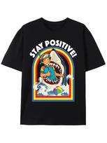Shark Attack Positive Vibe Snorkel Beach T-shirt M black