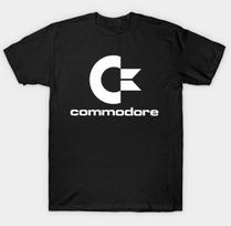Commodore Logo Black T-shirt XXL white