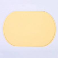 Solid Color Placemat, Heat Insulation Mat, Anti-scalding Mat, Placemat, Waterproof and Oil-proof Western Table Mat yellow