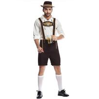 Vyriškas didelio dydžio M-3XL Oktoberfest alaus kostiumas, Miuncheno vokiško festivalio drabužiai 2XL black