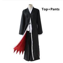 Anime Ichigo Kurosaki Cosplay Helovino Kostiumai Kaukė Viršutiniai Drabužiai Ir Kelnės Helovino Rinkinys Vyrams L black