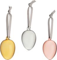 Iittala Kalėdiniai žaisliukai Iittala Egg geltonas, skaidrus ir rožinis 3 vnt.
