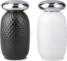 Lyngby Druskinė ir pipirinė Rhombe 13 cm, juoda ir balta, 2 dalių rinkinys