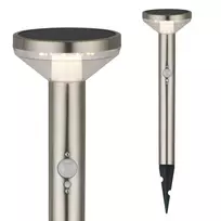 Maclean Solar LED Lamp, with Sensor, 3 Modes, Hammer, Li-ion 18650, IP44, 3,7V, 1200 mAh, Chrome matt, MCE465 C/M
