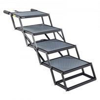 Šunų laipteliai 4 pakopų sulankstoma gyvūnų rampa 40x33.2x5 cm neslystanti metalinė