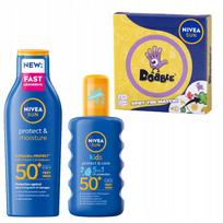 NIVEA SUN apsauginis kremas nuo saulės SPF50 200 ml + purškiklis vaikams + Dobble