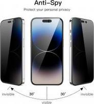 Apsauginis ekrano stiklas Privacy Antispy stiklas Apple iPhone 15 / 15 Pro