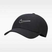 Nike Club Unstructured Swoosh Cap Black/ Black - Dydis Universalus (FB5369-010 Kitos kepurės)