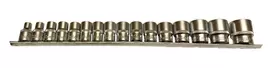 SPLINE SOCKETS 16pcs. 12-ANGLE. 1/2"/SILVER